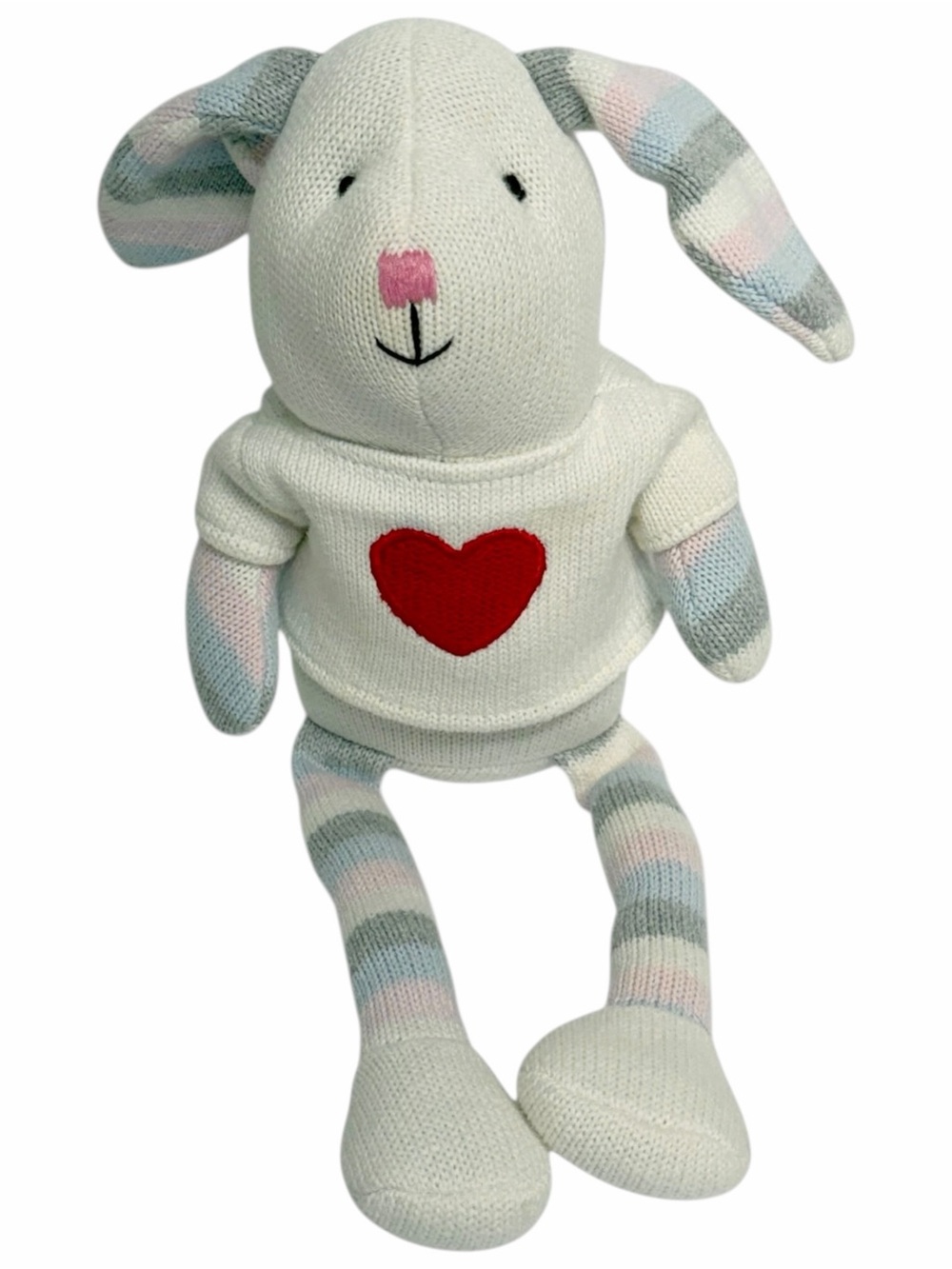 Elegant Baby 16” Knit Bunny Plush 100% Cotton Stuffed Animal Lovey Toy